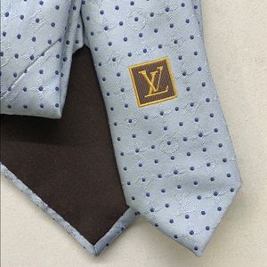Louis Vuitton Tie - Light Blue with LV embroidery